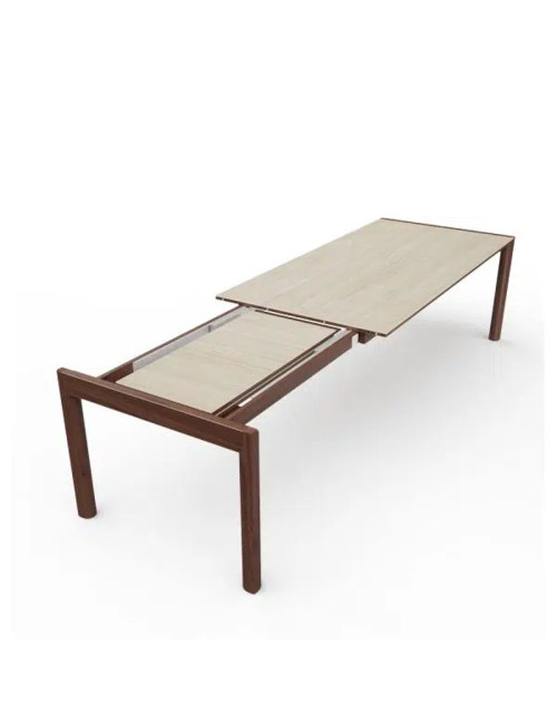 Dasras Rives extendable dining table ceramic wood oak or walnut - 10 finishes 3 sizes