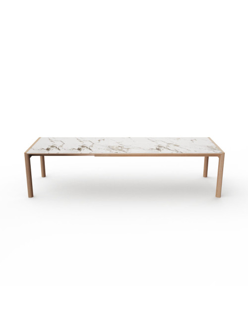 Dasras Rives extendable dining table ceramic wood oak or walnut - 10 finishes 3 sizes