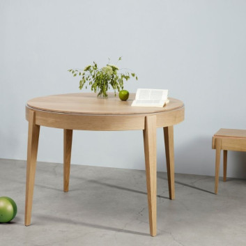Dasras Liseré Extendable dining table oak wood - 9 finishes 3 sizes