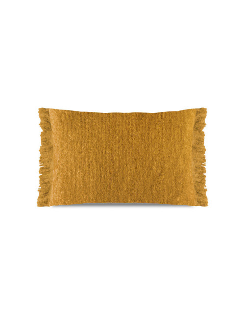 Mairo Pôdevache mohair cushion rectangular 40x60cm yellow curry