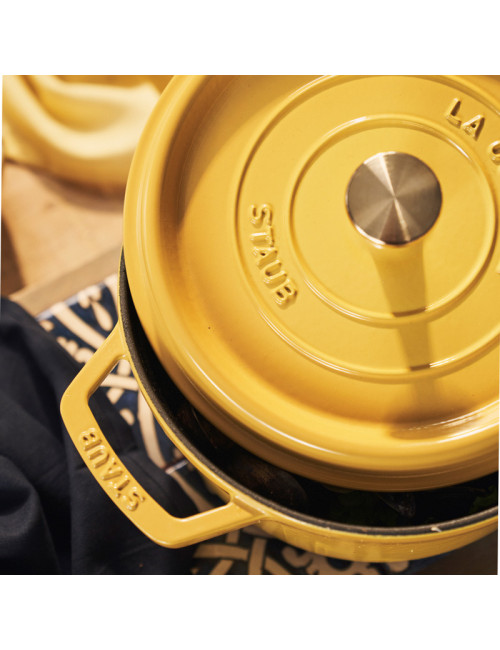 Staub cast iron cocotte round Lemon - 3 diameters