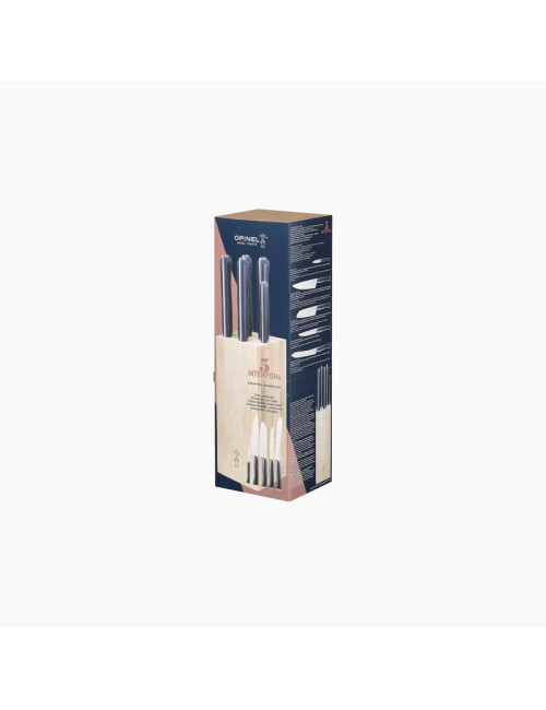 OPINEL block with 5 Intempora kitchen knives