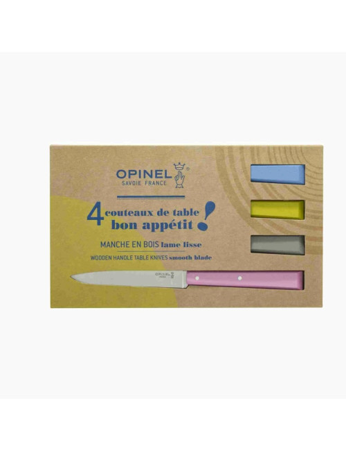 OPINEL box set of 4 knives n°125 Bon appétit bois - 5 colors