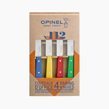 OPINEL box of 4 paring knives n°112 - 2 colors