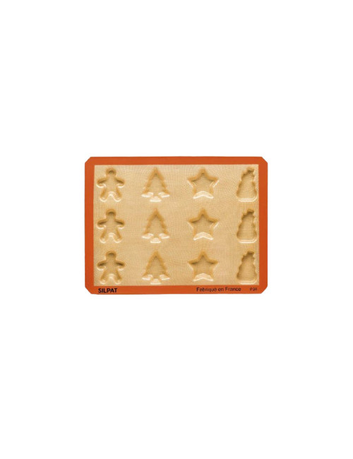 SILPAT 12 Christmas Cookies Silicone Cake Mold 40x30cm