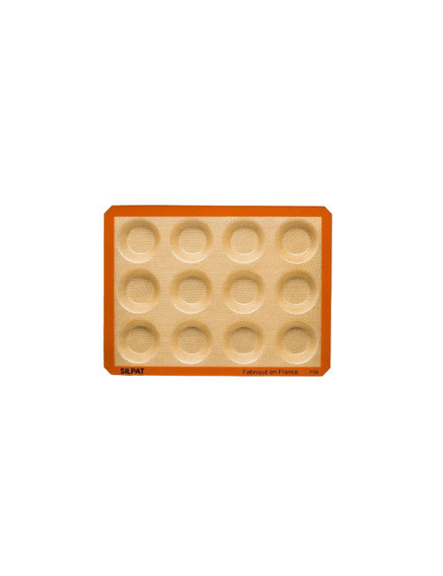 SILPAT 12-Tartlet Tart Mold in Silicone 40x30cm