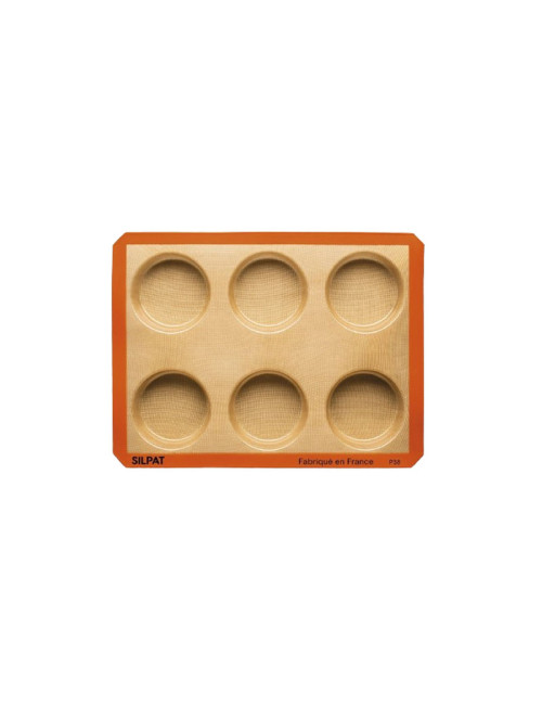 SILPAT 6 large round silicone cake mold 40x30cm