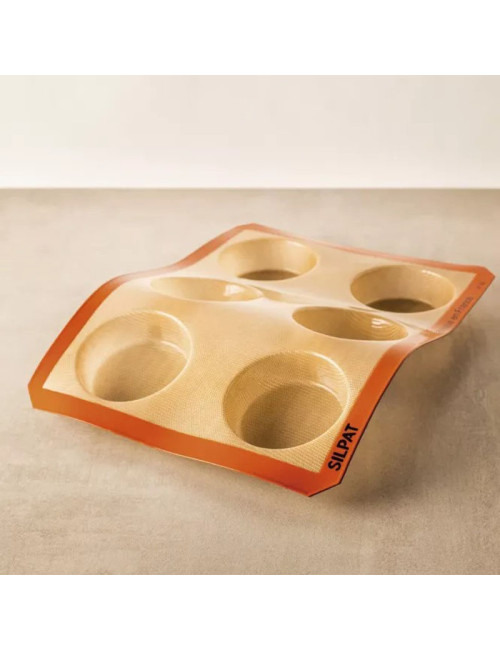 SILPAT 6 large round silicone cake mold 40x30cm
