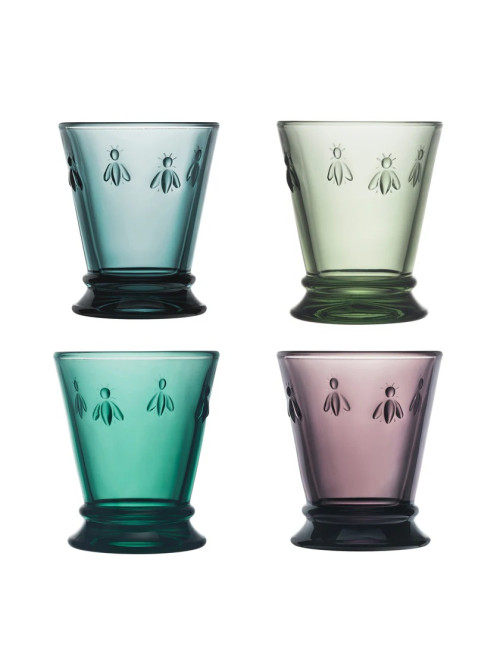La Rochère Abeille 4 water glasses set of 4 assorted colors