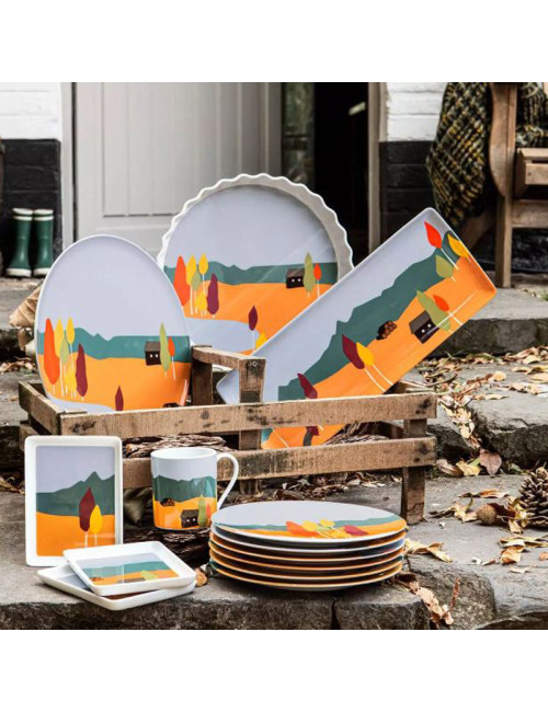DEGRENNE Set of 6 Destination forêt 23cm dessert plates