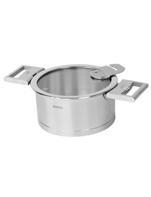 CRISTEL Strate Glass Lid with Stainless Steel - 8 Sizes
