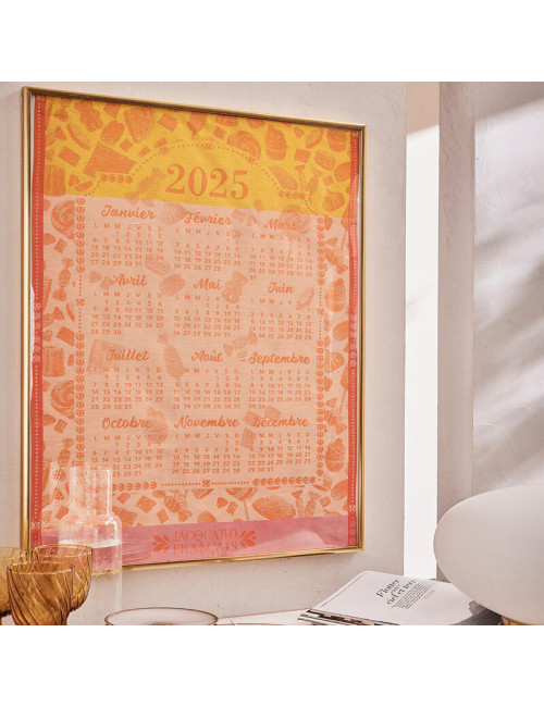 LE JACQUARD FRANCAIS Tea towel Calendar 2025 in cotton