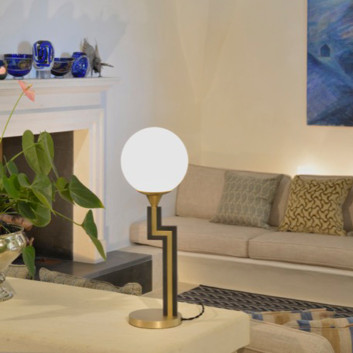 CASADISAGNE Brass table lamp L188 two-tone black and gold