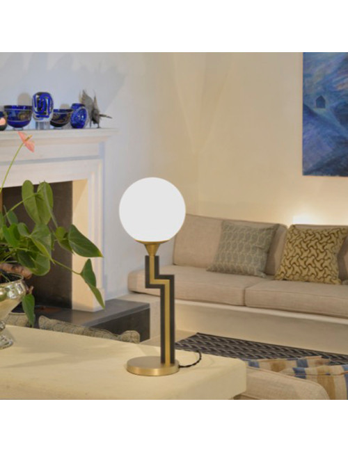 CASADISAGNE Brass table lamp L188 two-tone black and gold