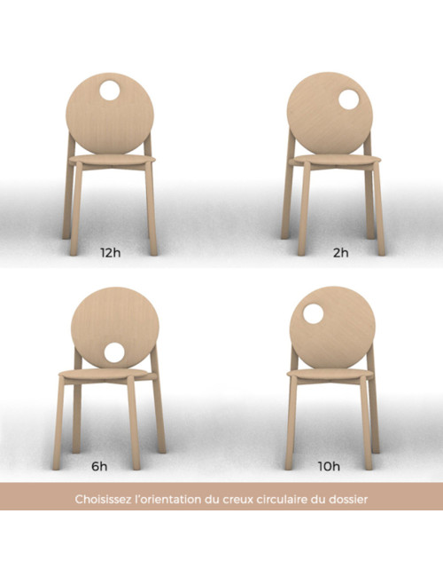 DRUGEOT MANUFACTURE Hélio Solid Oak Chair - 4 Models, 2 Finishes
