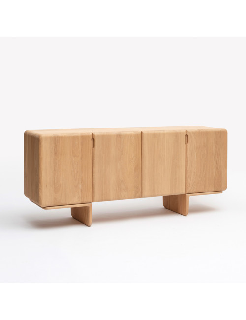 DRUGEOT MANUFACTURE 4-Door Sideboard, Solid Oak - 2 Finishes