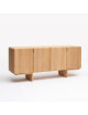 DRUGEOT MANUFACTURE 4-Door Sideboard, Solid Oak - 2 Finishes