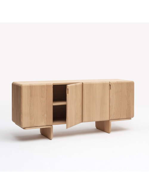 DRUGEOT MANUFACTURE 4-Door Sideboard, Solid Oak - 2 Finishes
