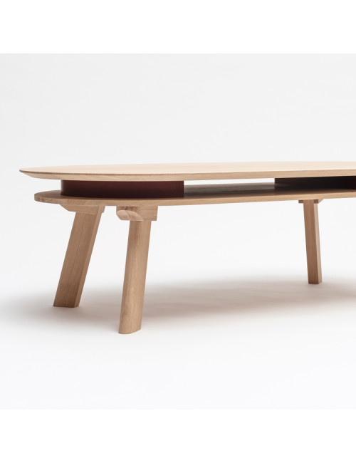 DRUGEOT MANUFACTURE Parati Coffee Table Solid Oak - 2 Finishes, 14 Colors