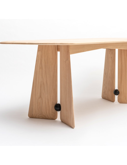 DRUGEOT MANUFACTURE Farfalla Fixed or Extendable Dining Table - 2 Finishes, 2 Sizes