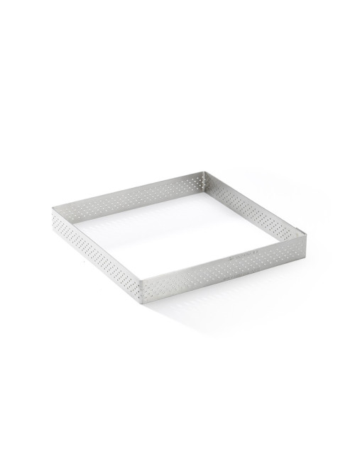 DE BUYER Valrhona Square Perforated Stainless Steel Tart Ring