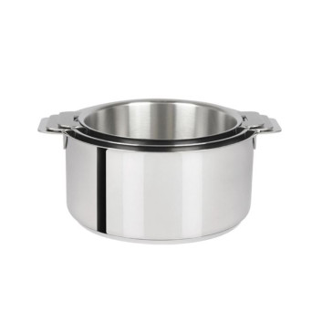 CRISTEL Mutine Cookware Set, 3 Removable Saucepans (16, 18, and 20cm)