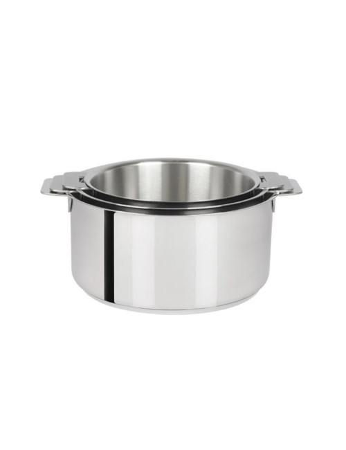 CRISTEL Mutine Cookware Set, 3 Removable Saucepans (16, 18, and 20cm)