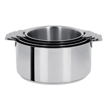 CRISTEL Mutine Cookware Set of 4 Removable Saucepans (14, 16, 18, and 20cm)