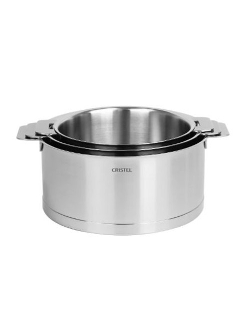 CRISTEL Strate Removable 3-Piece Saucepan Set, 16, 18, and 20cm