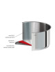 CRISTEL Mutine Fixed Stainless Steel Sauté Pan with Lid - 2 Sizes