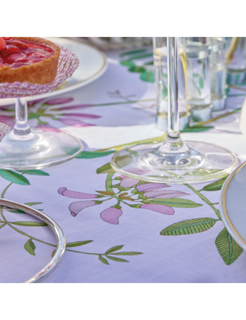LE JACQUARD FRANCAIS Sweet Pea Table Runner Cotton and Linen