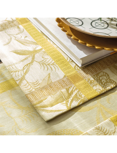 LE JACQUARD FRANCAIS À l'orangerie 4 linen napkins from - 3 colors