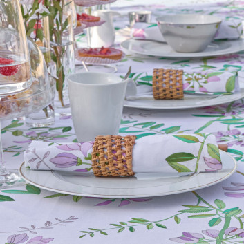 LE JACQUARD FRANCAIS 4 Sweet Pea Napkins Cotton and Linen
