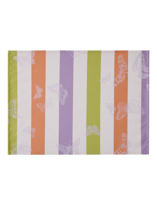 LE JACQUARD FRANCAIS 4 coated cotton placemats Bal des Papillons - 3 colors