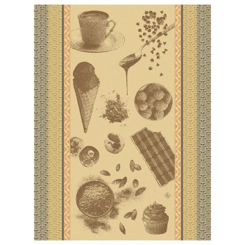 LE JACQUARD FRANCAIS Chocolate Cotton Tea Towel - 3 Colors