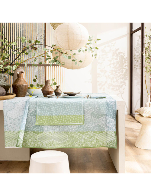 LE JACQUARD FRANCAIS Wagara Coated Tablecloth - 3 Colors 6 Sizes