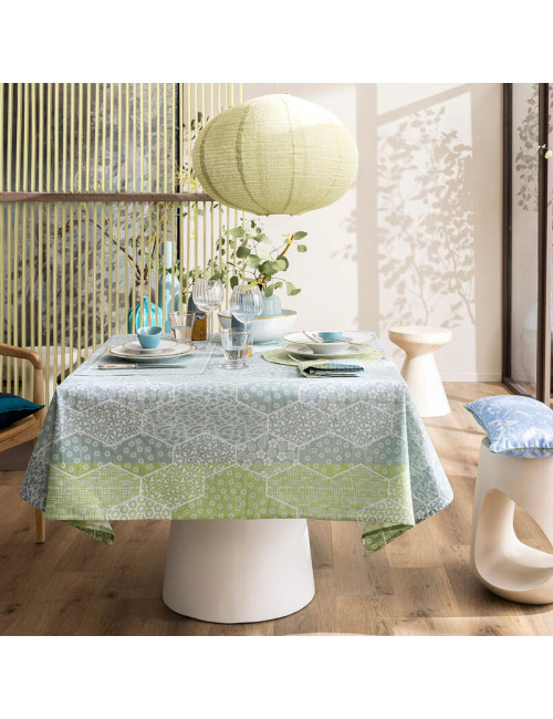 LE JACQUARD FRANCAIS Wagara Coated Tablecloth - 3 Colors 6 Sizes