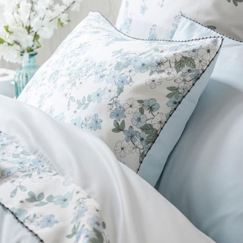 LE JACQUARD FRANCAIS 2 Manuka Ciel cotton pillowcases - 2 sizes
