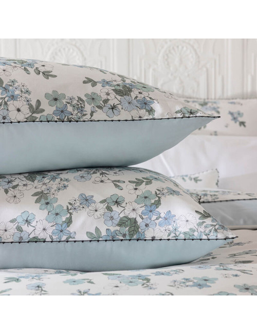 LE JACQUARD FRANCAIS 2 Manuka Ciel cotton pillowcases - 2 sizes