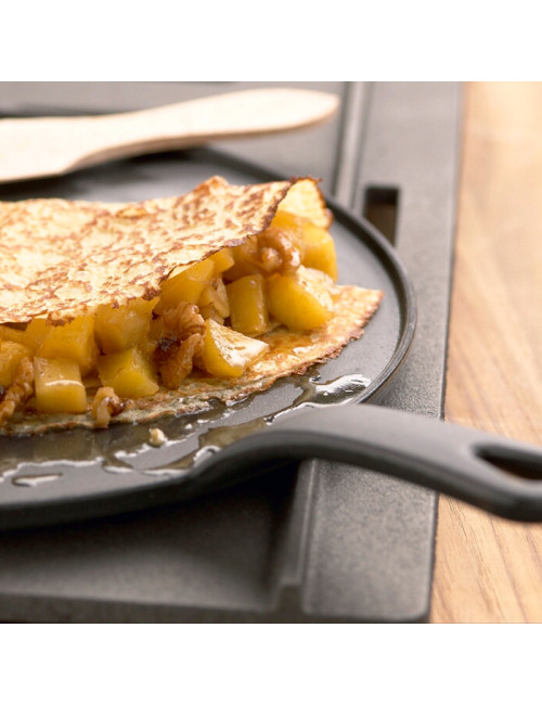 CHASSEUR Round Cast Iron Crepe Pan 30cm with Cast Iron Handle
