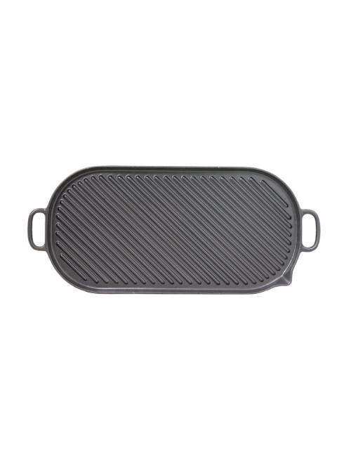 CHASSEUR Oval Cast Iron Grill, Matte Black - 2 Sizes