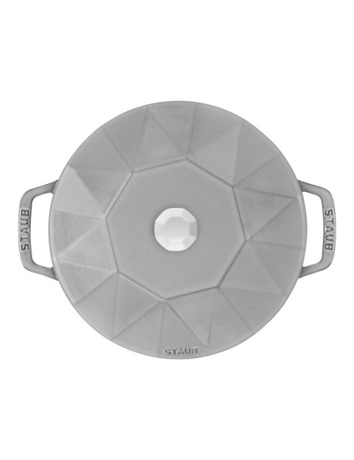 STAUB Diamond Cast Iron Cocotte, Graphite Grey, 22cm