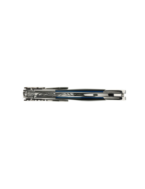 Chateau Laguiole Sommelier Knife, Edge Collection, Black Horn and Blue Spacer