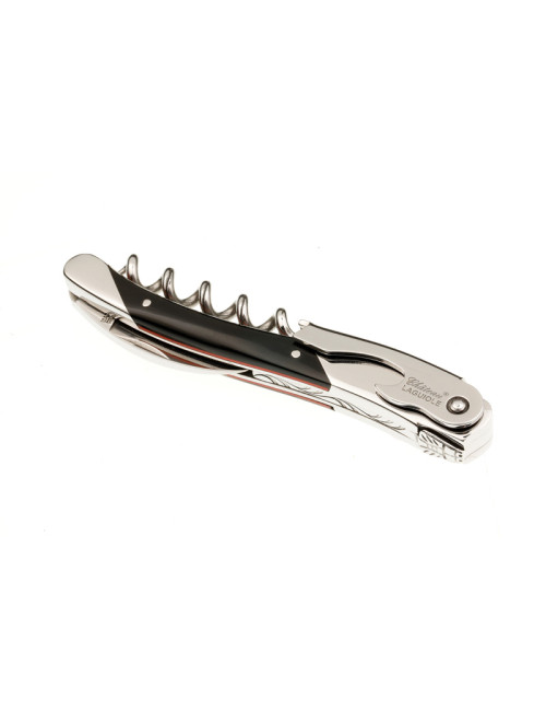 Chateau Laguiole Sommelier Knife, Edge Collection, Black Horn and Red Spacer