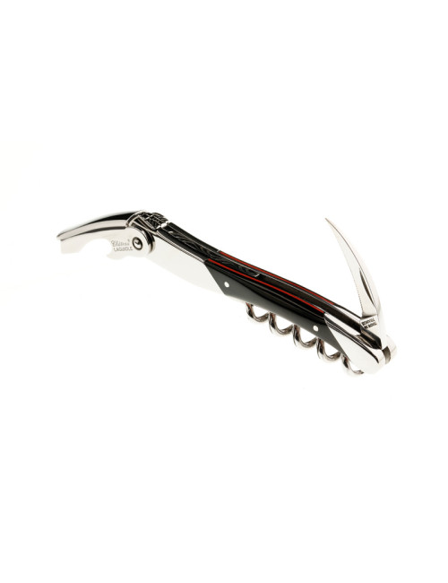 Chateau Laguiole Sommelier Knife, Edge Collection, Black Horn and Red Spacer