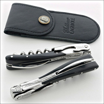 Chateau Laguiole Melchior Collection Black Horn Sommelier Knife