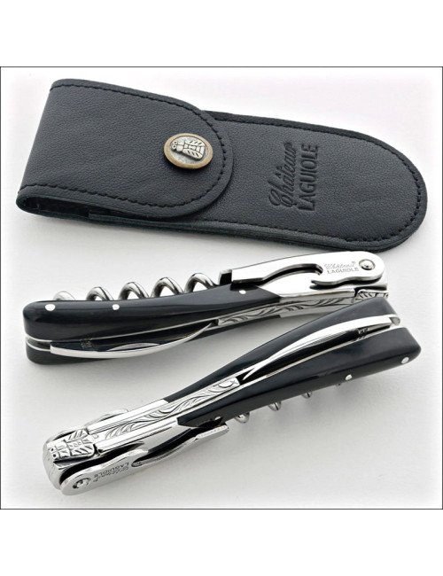 Chateau Laguiole Melchior Collection Black Horn Sommelier Knife