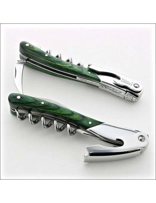 Chateau Laguiole Melchior Stamina Green Collection Sommelier Knife