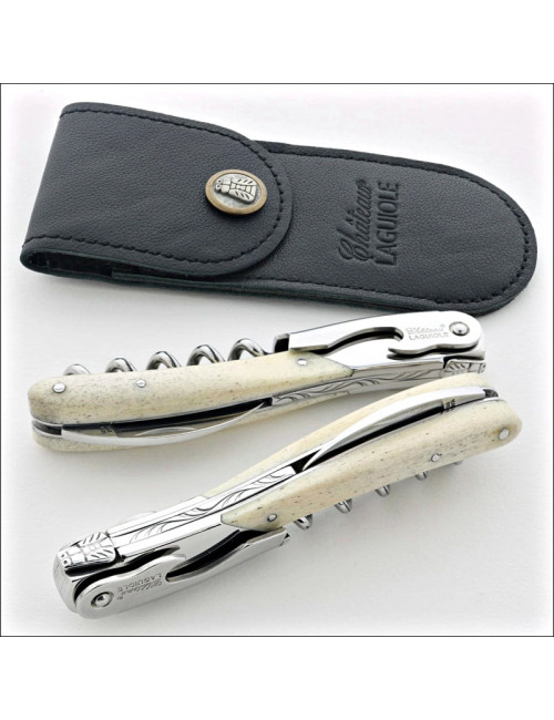 Chateau Laguiole Melchior Collection White Bone Sommelier Knife