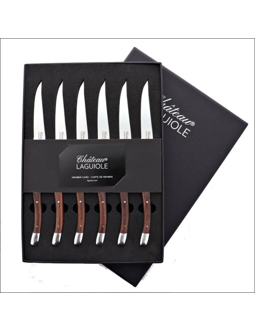 CHATEAU LAGUIOLE Set of 6 Table Knives, Signature Collection, Rosewood